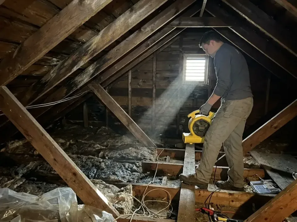 attic-water-damage-drying-proc-007 — frequently asked questions, Emergency Water Extraction & 24/7 Flood Response in Emerald…